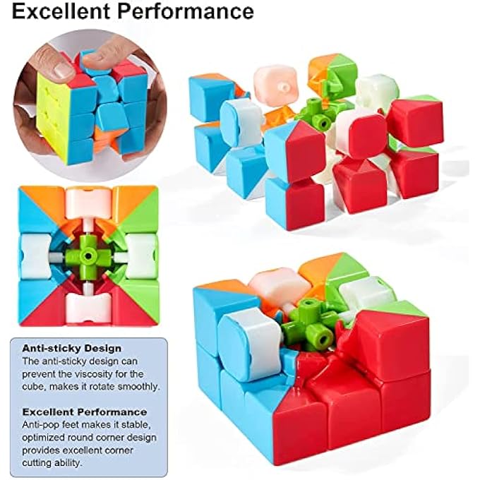 SPEED CUBE PROFESSION 3X3 FAST CUBE - FAST SMOOTH TURNING - SOLID DURABLE & STICKERLESS FROSTED,3D PUZZLE MAGIC TOY - TURNS QUICKER THAN ORIGINAL - Image 2